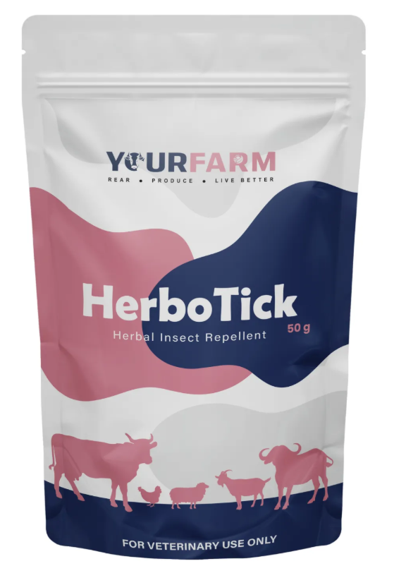 HerboTick herbal insect repellent packaging by Your Farm on a white background